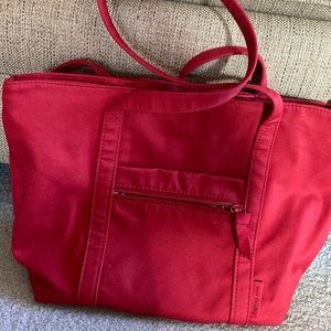 Red cotton Vera Bradley small tote